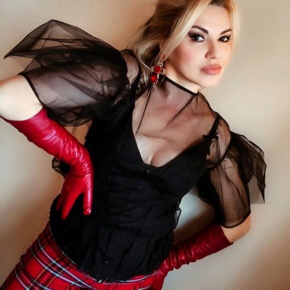 NWT Simone Rocha x H&M Puff Sleeve Tulle Top in Black sz XS - Picture 3 of 16